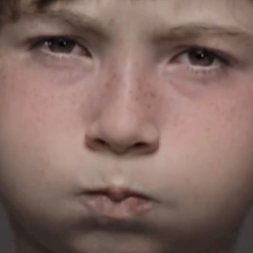 Boy holding his breath