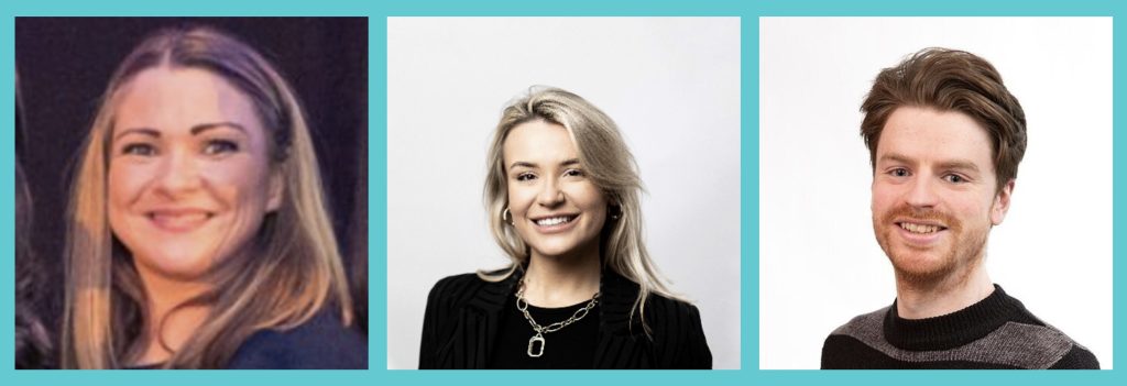 (L-R) Louise Killough, Jordan Barnhart and Diarmaid Corkery have all been nominated for individual awards.