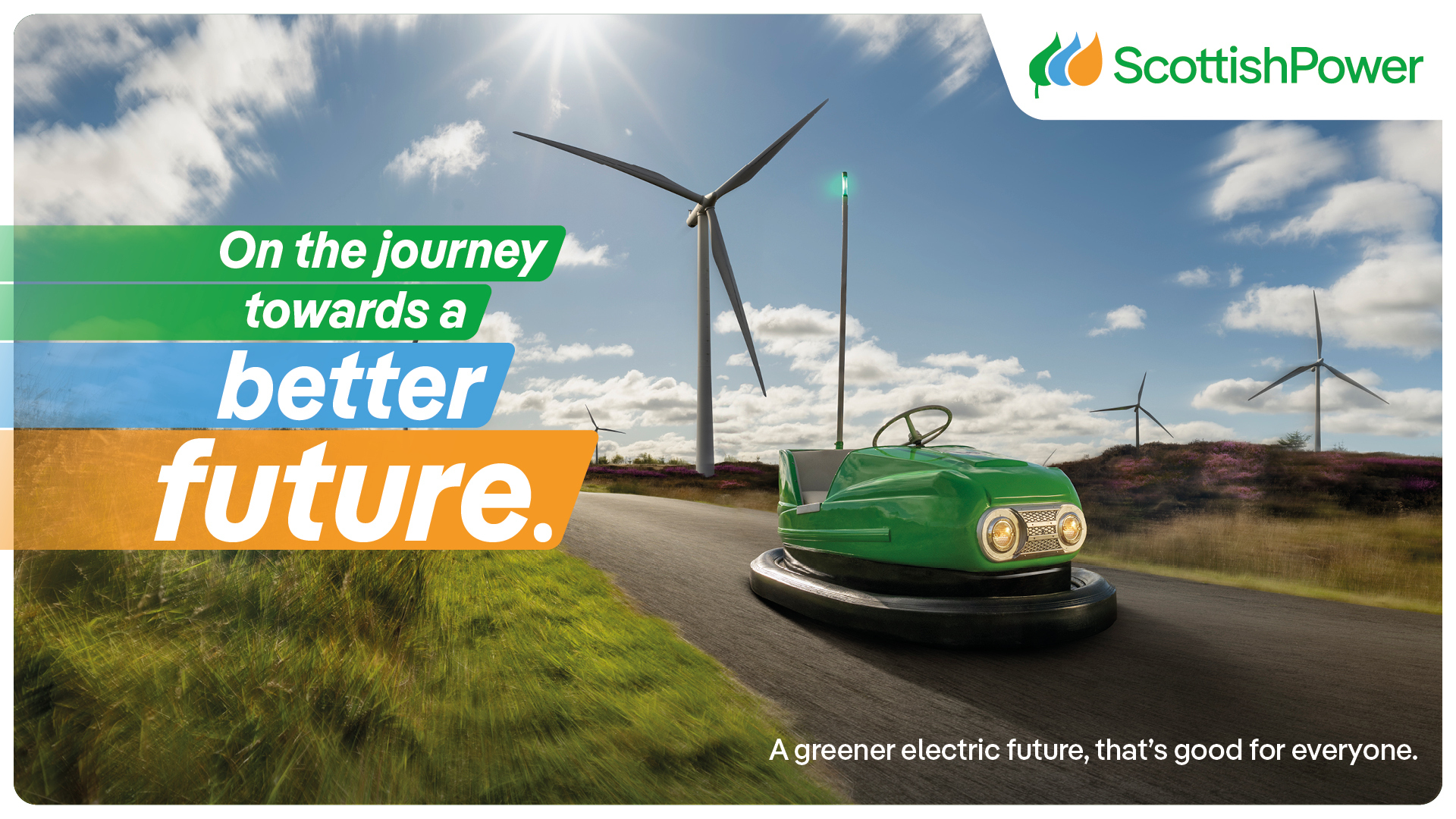 ScottishPower poster with green bumper car